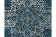 Moore Blue/Brown/Gray 7'10" x 10' Rug - Lara Furniture