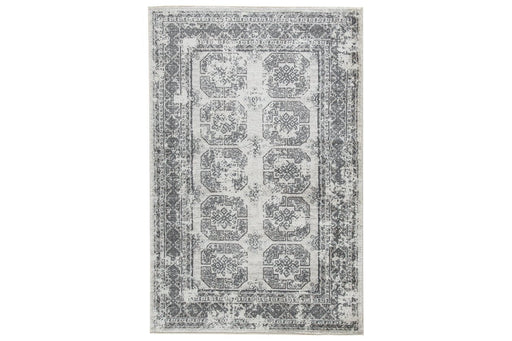 Jirou Cream/Gray 5' x 7'6" Rug - Lara Furniture