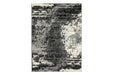 Roskos Black/Cream/Gray 5' x 7' Rug - Lara Furniture