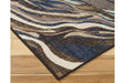 Jochebed Blue/Brown/Gray 5'3" x 7'6" Rug - Lara Furniture