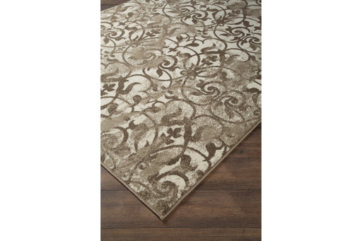 Cadrian Cream/Brown 8' x 10' Rug - Lara Furniture