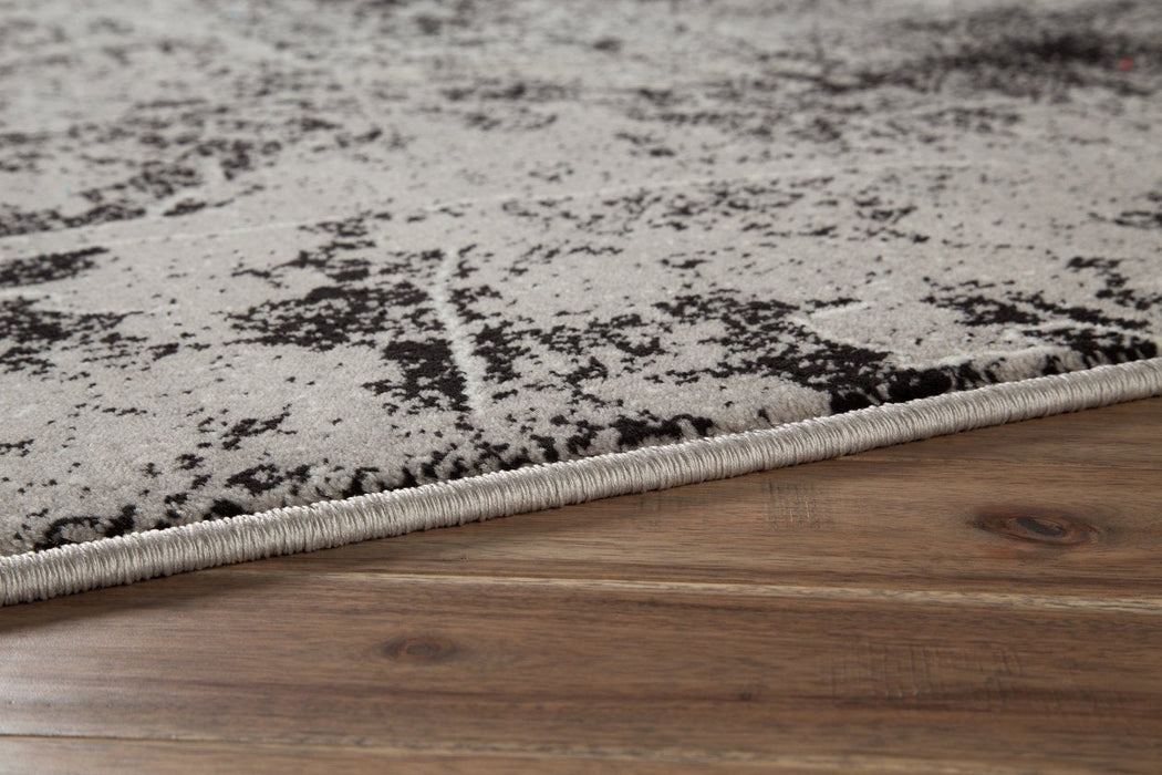 Cailey Black/Cream/Gray 5' x 7' Rug - Lara Furniture