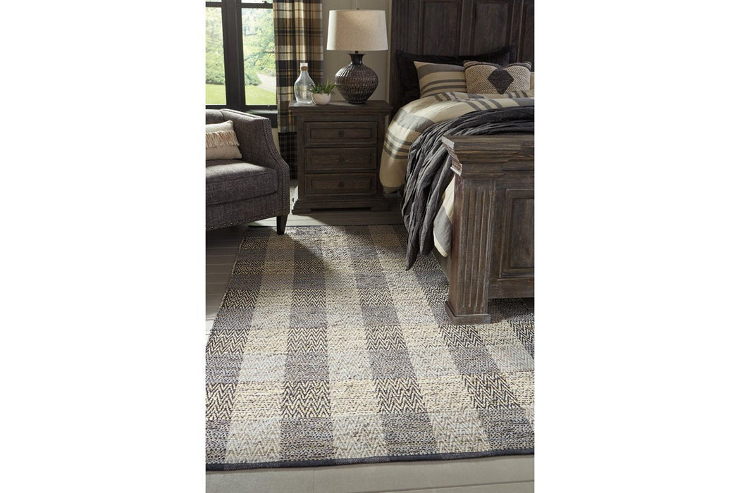 Christoff Black/Taupe/Cream 5' x 7' Rug - Lara Furniture