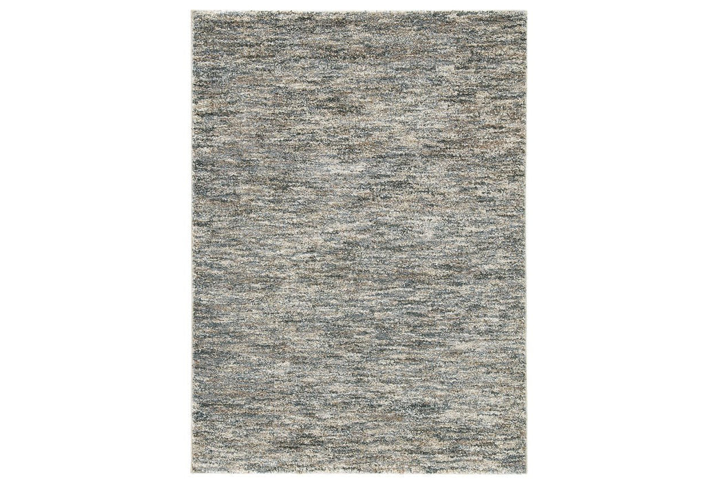 Marnin Tan/Blue/Cream 7'10" x 10' Rug - Lara Furniture