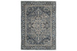 Paretta Cream/Navy/Gray 5'3" x 7'3" Rug - Lara Furniture