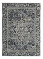 Paretta Cream/Navy/Gray 5'3" x 7'3" Rug - Lara Furniture