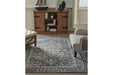 Paretta Cream/Navy/Gray 7'10" x 10'6" Rug - Lara Furniture