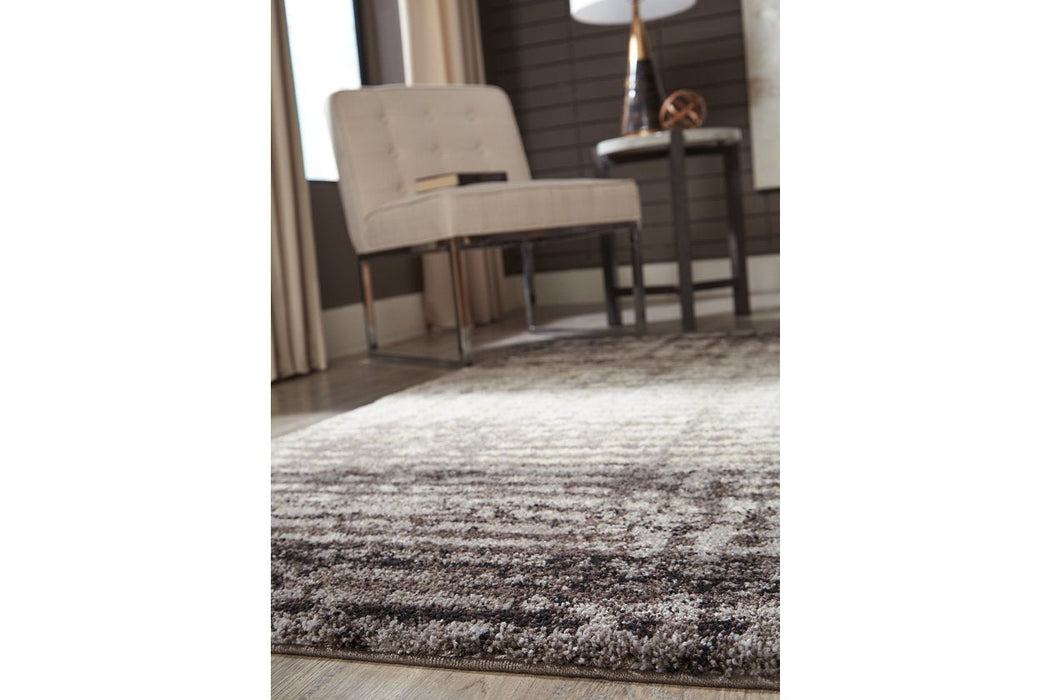 Marleisha Black/Brown/Cream 7'10" x 10' Rug - Lara Furniture