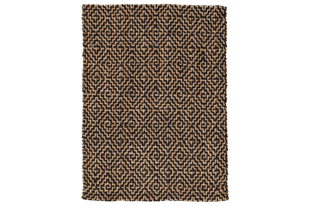 Broox Natural/Black 5' x 7' Rug - Lara Furniture