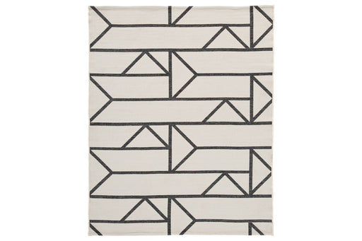 Derval Beige/Charcoal 5' x 7' Rug - Lara Furniture