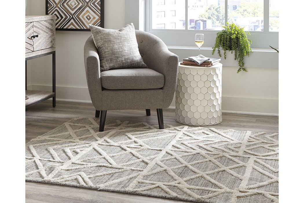 Karah Gray/Ivory 8' x 10' Rug - Lara Furniture