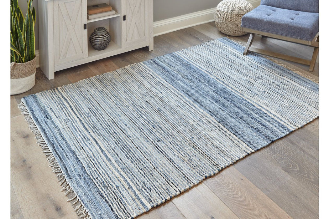 Emberlyn Beige/Blue Medium Rug - Lara Furniture