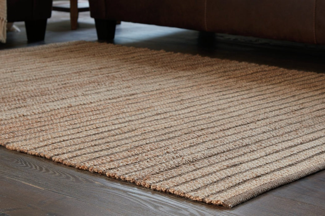 Gliona Natural/Brown 5' x 7' Rug - Lara Furniture