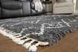 Maysel Charcoal/White 5' x 7' Rug - Lara Furniture