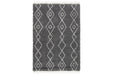 Maysel Charcoal/White 5' x 7' Rug - Lara Furniture