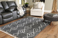 Maysel Charcoal/White 7'10" x 9'10" Rug - Lara Furniture