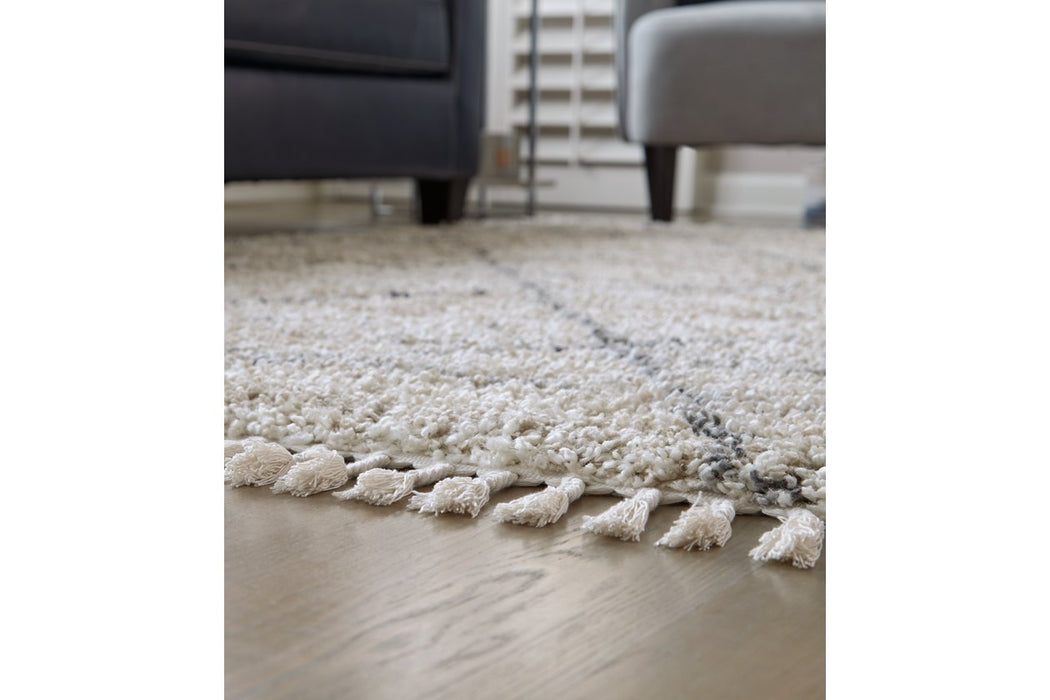 Abdalah Beige/Gray 5' x 7' Rug - Lara Furniture