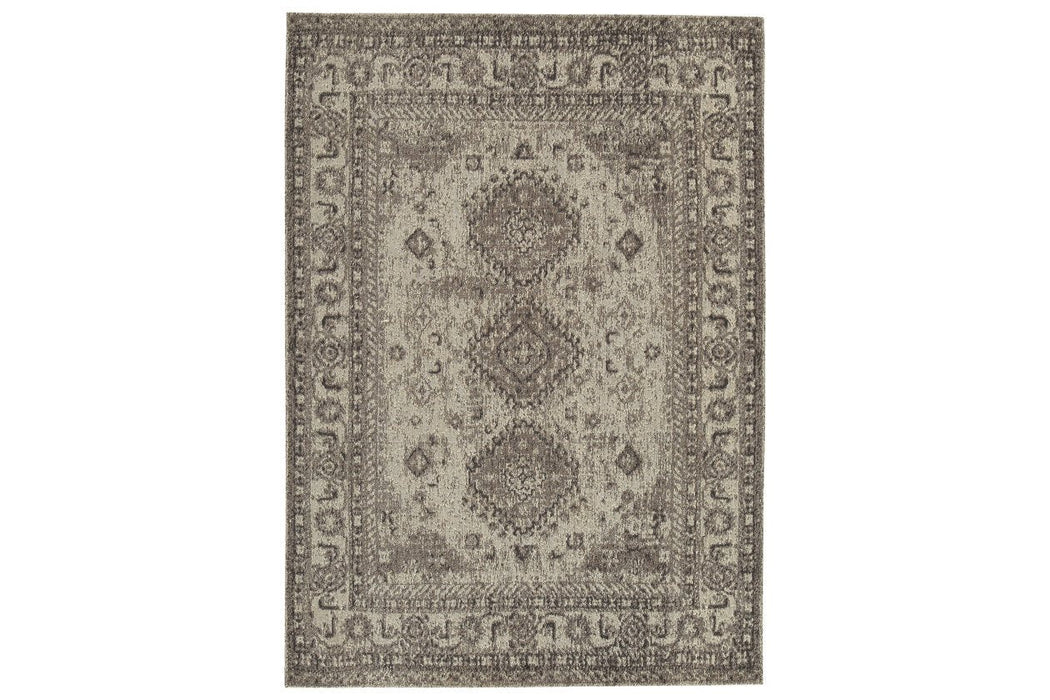 Laycie Cream/Taupe/Charcoal Medium Rug - Lara Furniture