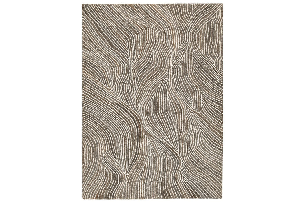 Wysleigh Ivory/Brown/Gray Medium Rug - Lara Furniture