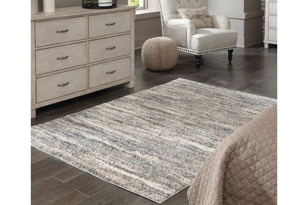 Gizela Ivory/Beige/Gray Medium Rug - Lara Furniture