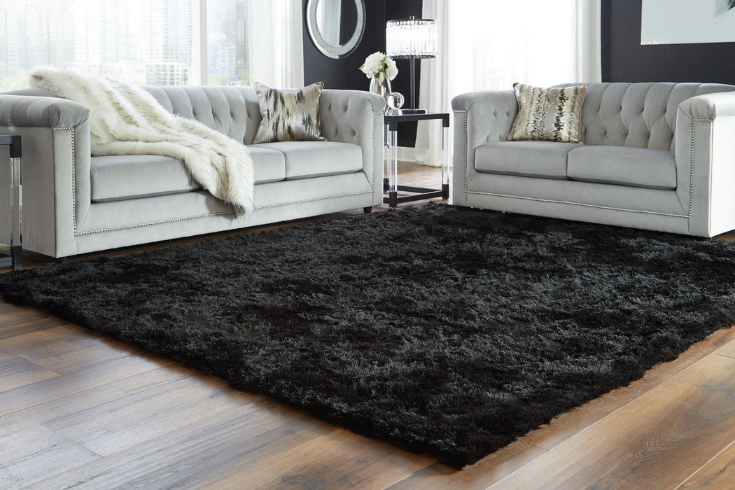 Mattford Black Large Rug - Lara Furniture