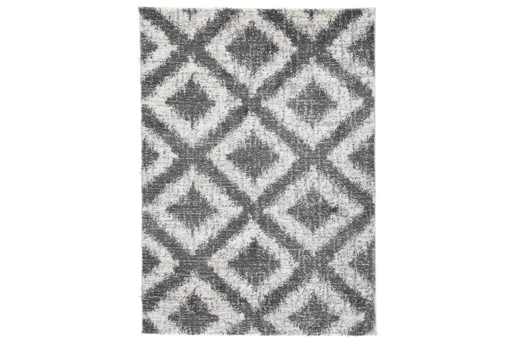 Junette Cream/Gray Large Rug - Lara Furniture