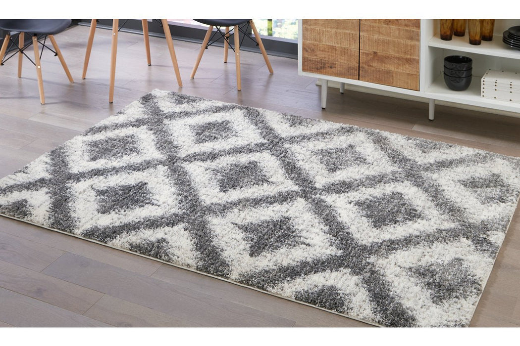 Junette Cream/Gray Large Rug - Lara Furniture