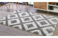 Junette Cream/Gray Medium Rug - Lara Furniture