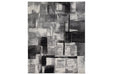 Brycebourne Black/Cream/Gray Medium Rug - Lara Furniture