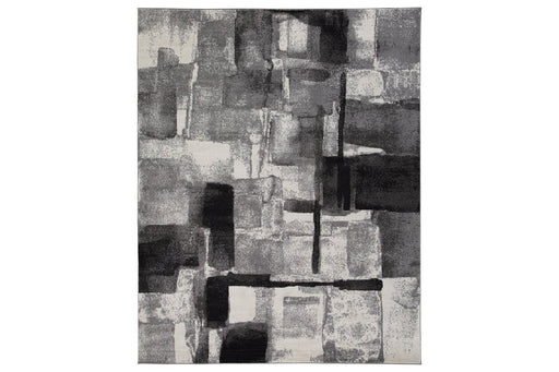 Brycebourne Black/Cream/Gray Large Rug - Lara Furniture