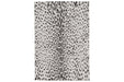 Samya Black/White/Gray Large Rug - Lara Furniture