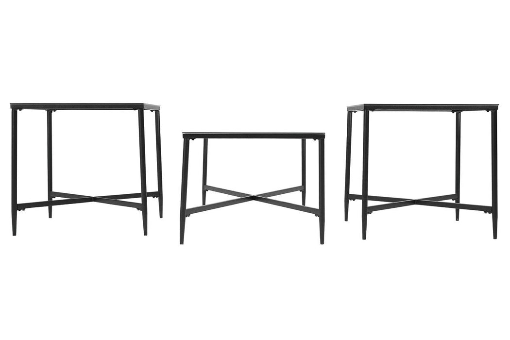 Augeron Black Table (Set of 3) - Lara Furniture