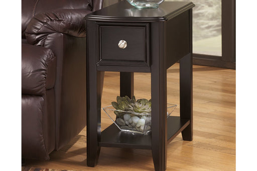 Breegin Almost Black Chairside End Table - Lara Furniture