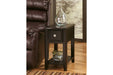 Breegin Almost Black Chairside End Table - Lara Furniture