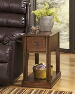 Breegin Brown Chairside End Table - Lara Furniture