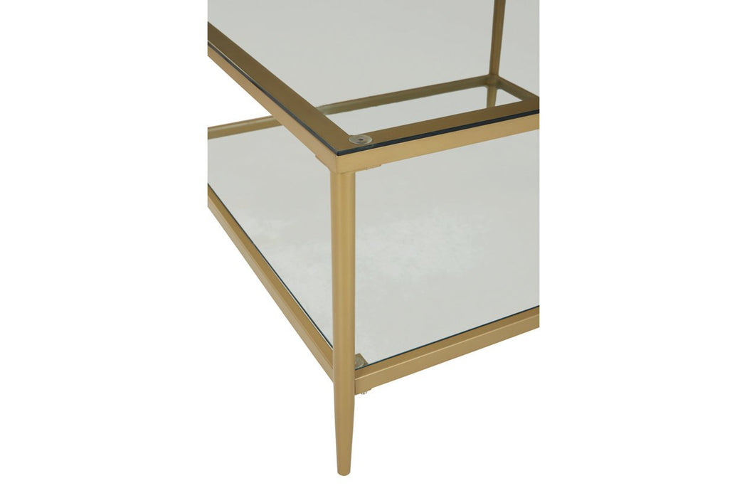 Zerika Gold Finish Table (Set of 3) - Lara Furniture