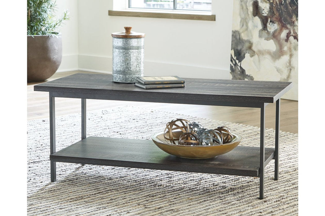 Jandoree Grayish Brown Coffee Table - Lara Furniture