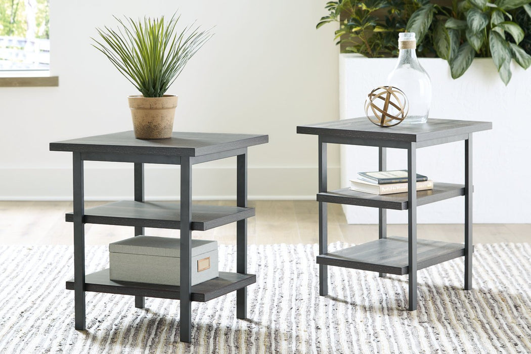 Jandoree Grayish Brown End Table (Set of 2) - Lara Furniture