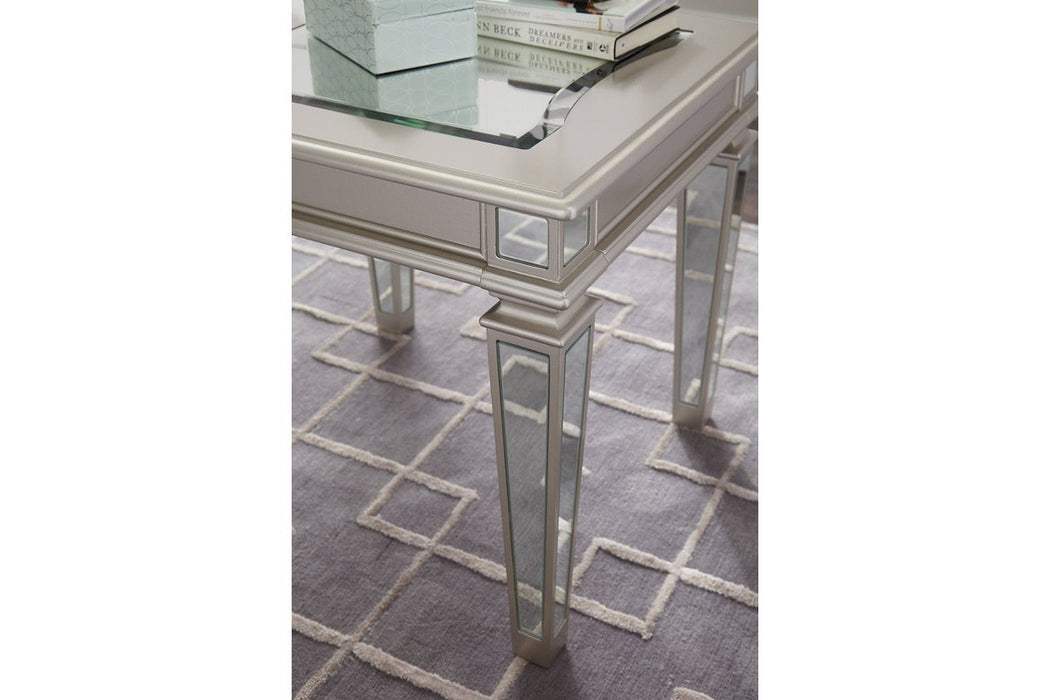 Tessani Silver End Table - Lara Furniture