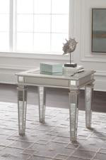 Tessani Silver End Table - Lara Furniture