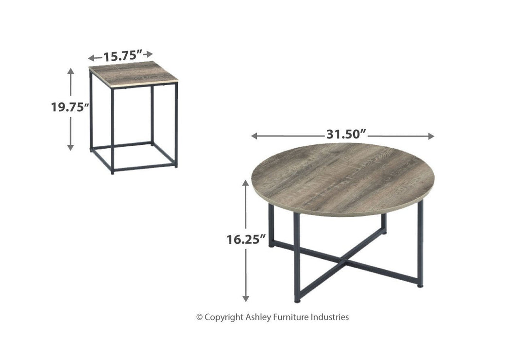 Wadeworth Two-tone Table (Set of 3) - Lara Furniture