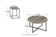 Wadeworth Two-tone Table (Set of 3) - Lara Furniture