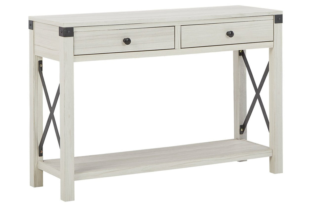 Bayflynn Whitewash Sofa/Console Table - Lara Furniture