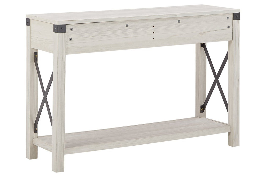 Bayflynn Whitewash Sofa/Console Table - Lara Furniture