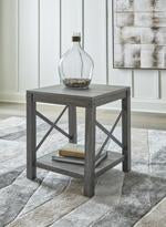 Freedan Grayish Brown End Table - Lara Furniture