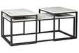 Donnesta Gray/Black Table (Set of 3) - Lara Furniture