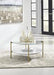 Wynora White/Gold Coffee Table - Lara Furniture