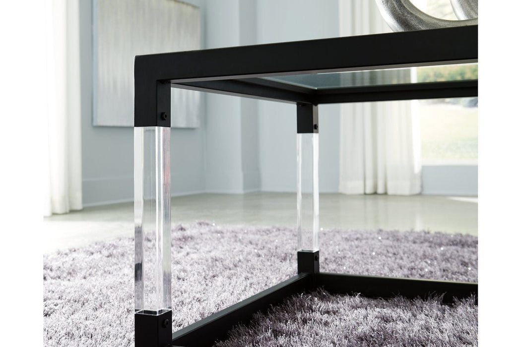 Nallynx Metallic Gray Coffee Table - Lara Furniture