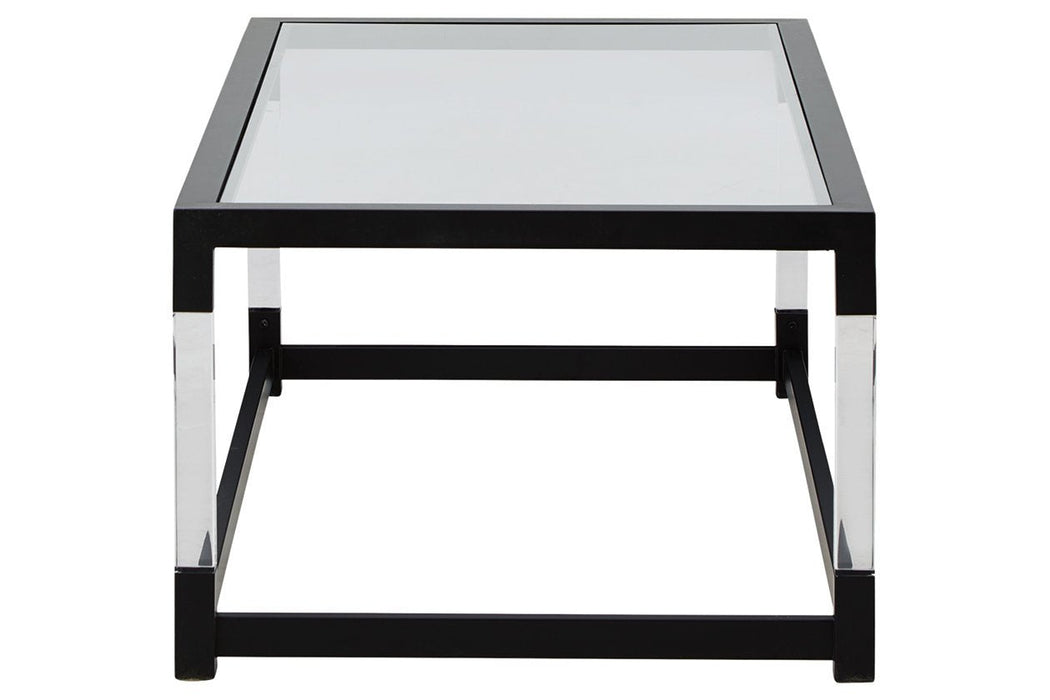 Nallynx Metallic Gray Coffee Table - Lara Furniture