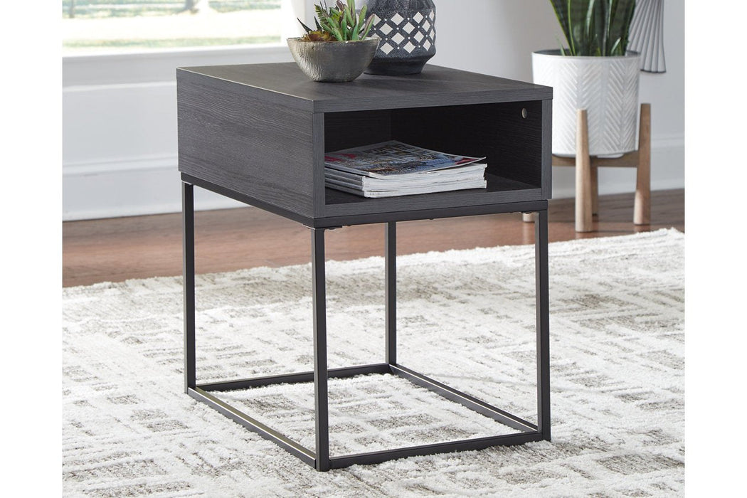 Yarlow Black End Table - Lara Furniture